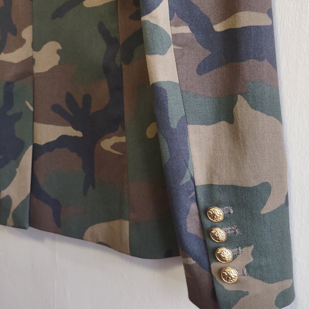 NWT Generation Love Camo Blazer Edgy Military-Inspo Utility Luxe  Size XS - Picture 9 of 15